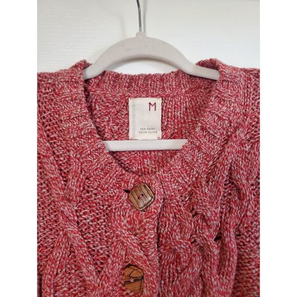 Far Away From Close Anthropologie Cable Knit Duster Sweater Cardigan, Medium - Picture 3 of 13